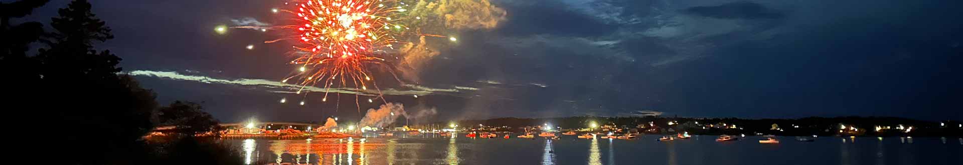 Fireworks over the water