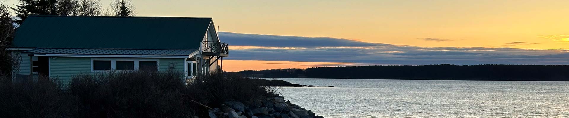 Cottage overlooking water